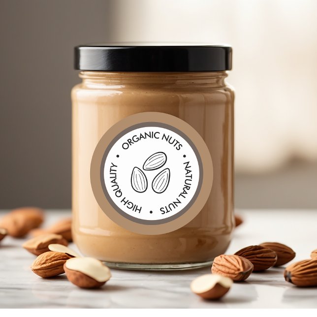 "Organic & Natural Nuts Sticker | Custom Business  (Creator Uploaded)