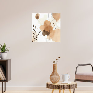 Organic Neutral Flow Composition Poster