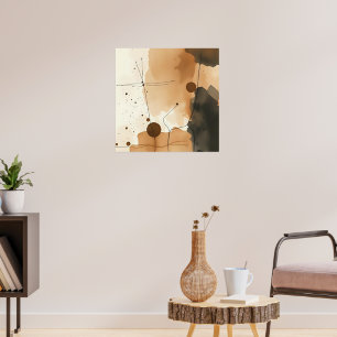 Organic Neutral Flow Composition Poster