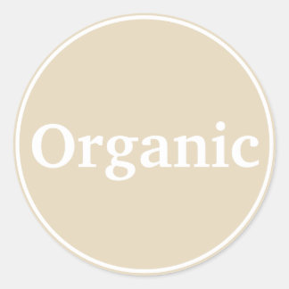 Organic. Pastel. Beige. Health. Food. Skin Beauty Classic Round Sticker