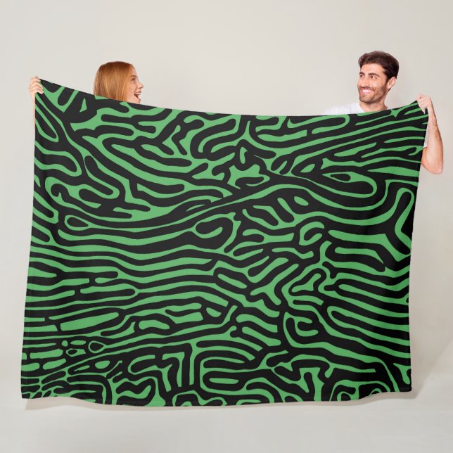 organic pattern abstract background texture nature fleece blanket (In Situ)