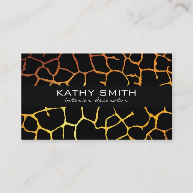 Organic Pattern | Modern, Gold Business Card (Front)