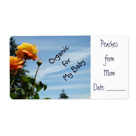 Organic Peaches for My Baby Canning Labels Mum