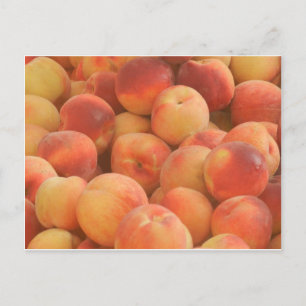 organic peaches postcard