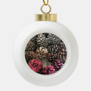 Organic Pine Cone Holiday Ornaments Painting