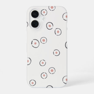 Organic Polka Dot Abstract Boho Dusty Rose iPhone 16 Case