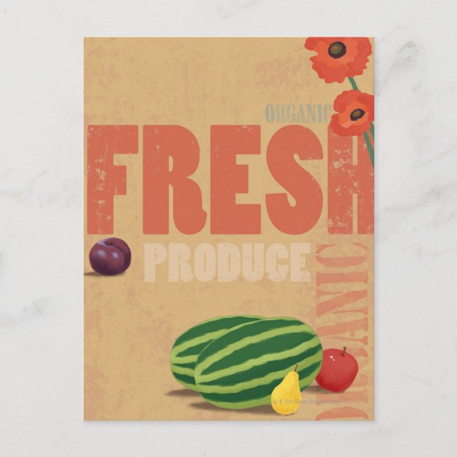 Organic Produce Postcard (Front)