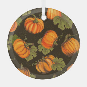 Organic Pumpkins: Farm to Table Glass Tree Decoration