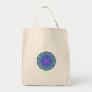 Organic Rainbow Mandala Tribal Grocery Bag Tote