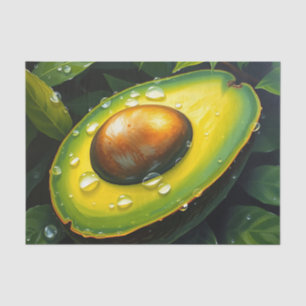 Organic Raingrown Avocado with Dewdrops Tissue Paper