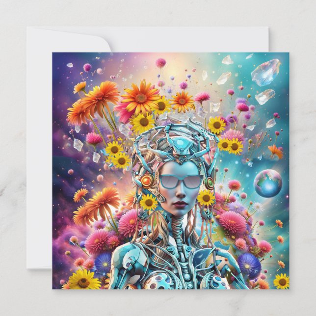 Organic Robot Holiday Card (Front)