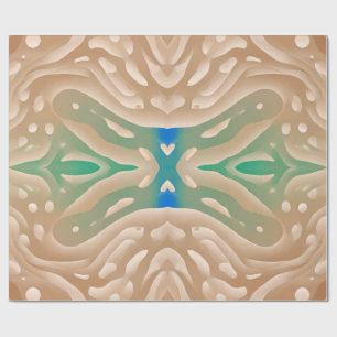 Organic Sand Wave Abstract Pattern Wrapping Paper