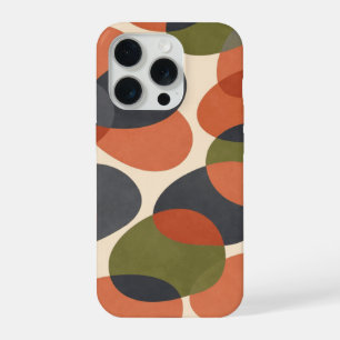 Organic Shape, Warm Minimal Abstract Pattern iPhone 15 Pro Case