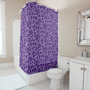 Organic Shapes Abstract 240822 - Deep Purple Shower Curtain