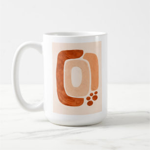 Organic Shapes Abstract a Earth Tone Modern Coffee Mug