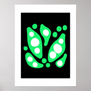 Organic shapes abstract flow poster