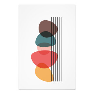 Organic Shapes Artistic Modern Composition Photo Print