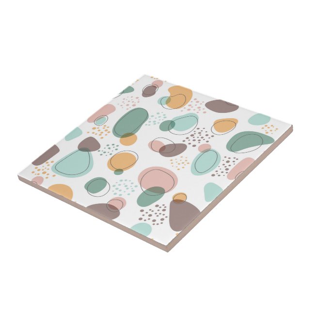Organic shapes modern seamless pattern ceramic tile (Side)