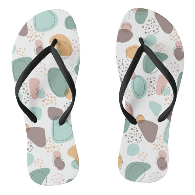 Organic shapes modern seamless pattern thongs (Footbed)