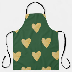 Organic shapes naive pattern. Abstract watercolor Apron