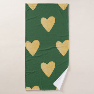 Organic shapes naive pattern. Abstract watercolor Bath Towel