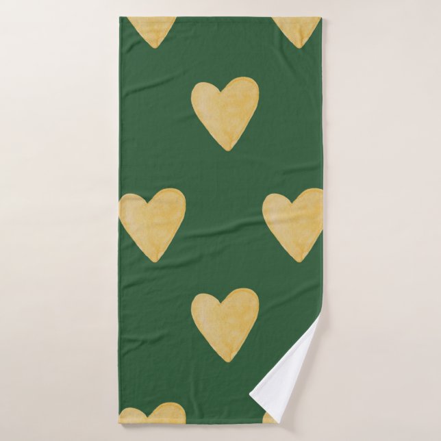 Organic shapes naive pattern. Abstract watercolor  Bath Towel (Bath Towel)