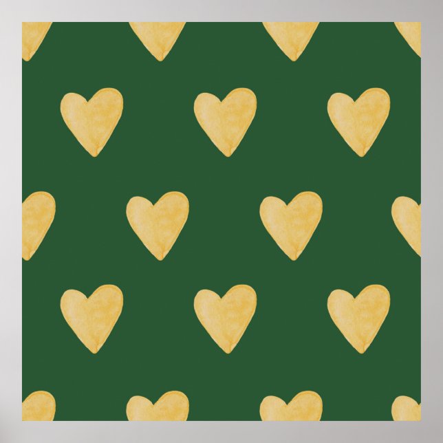 Organic shapes naive pattern. Abstract watercolor  Poster (Front)