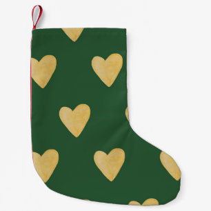 Organic shapes naive pattern. Abstract watercolor Small Christmas Stocking