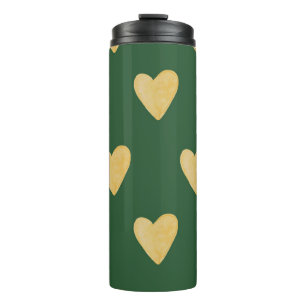 Organic shapes naive pattern. Abstract watercolor Thermal Tumbler