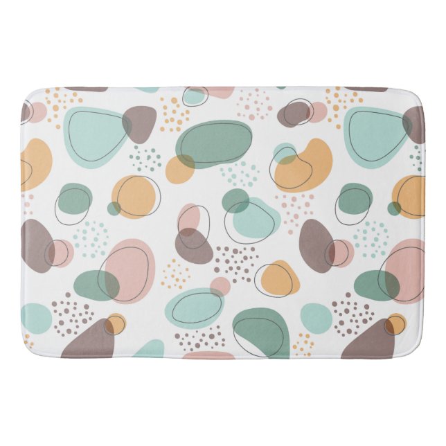 Organic shapes seamless pattern bath mat (Front)