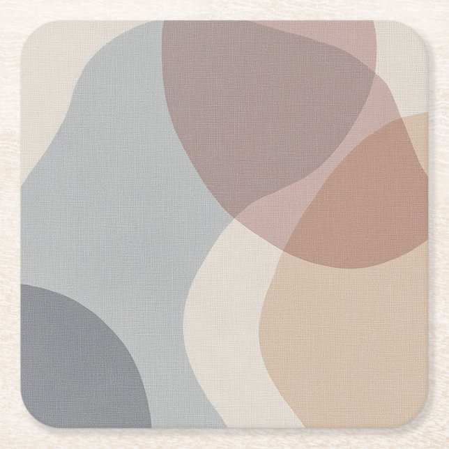 Organic Silence Square Paper Coaster (Front)