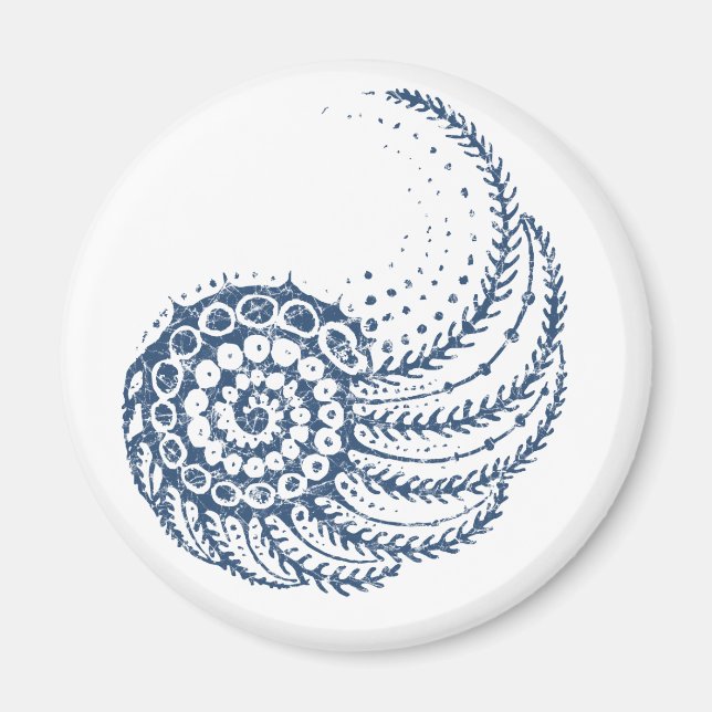 Organic spiral blue magnet (Front)