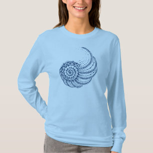 Organic spiral blue T-Shirt