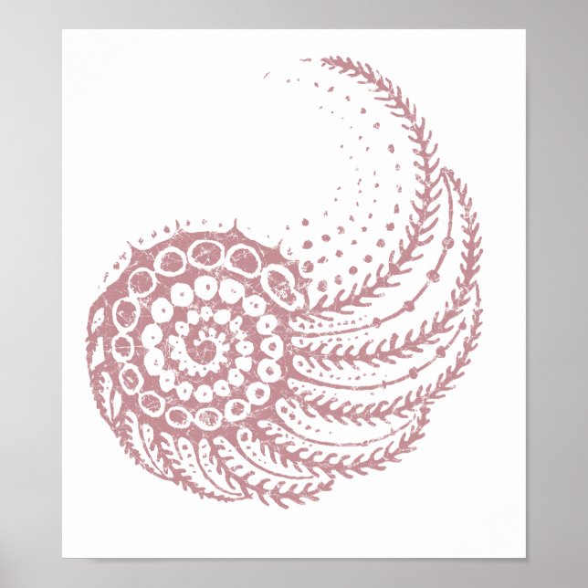 Organic spiral pink poster (Front)