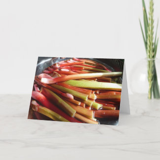 organic spring rhubarb card