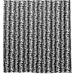 Organic Stripes - Black Shower Curtain