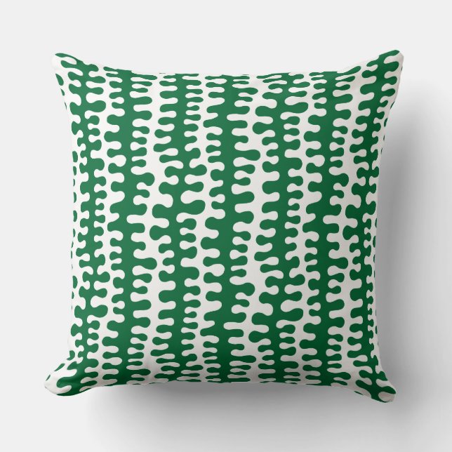 Organic Stripes - Forest Green Cushion (Front)