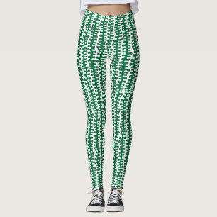 Organic Stripes - Forest Green Leggings