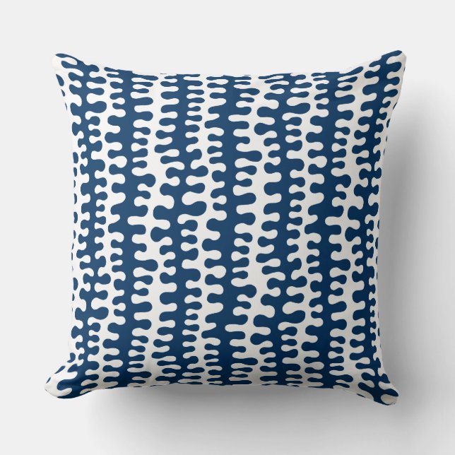 Organic Stripes - Indigo Style Cushion (Front)