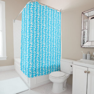 Organic Stripes - Sky Blue Shower Curtain