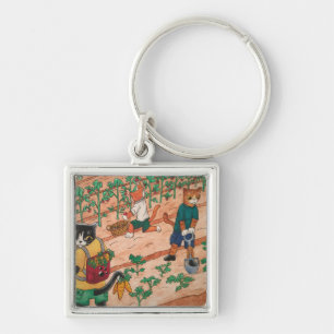 Organic Summer Harvest Cats Key Ring