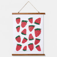 Organic summer strawberries - red and green