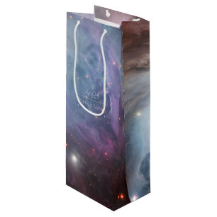 Organic violet sky stars orion nebula EDITABLE Wine Gift Bag