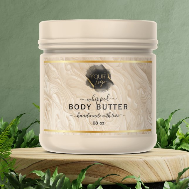Organic whipped body butter  label with logo (Creator Uploaded)
