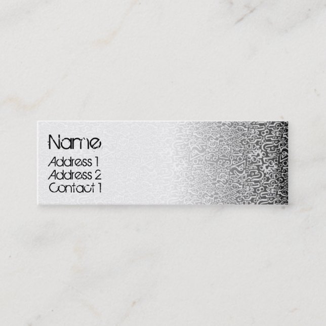 ORGANICS black Mini Business Card (Front)