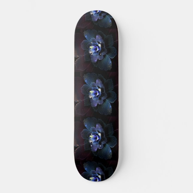 Organika Blue Flower Skateboard (Front)