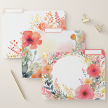 Organisational File Folders with Notes Area Inside