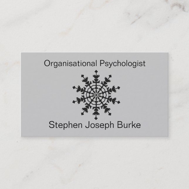 Organisational Psychologist - Stephen Joseph Burke Business Card (Front)
