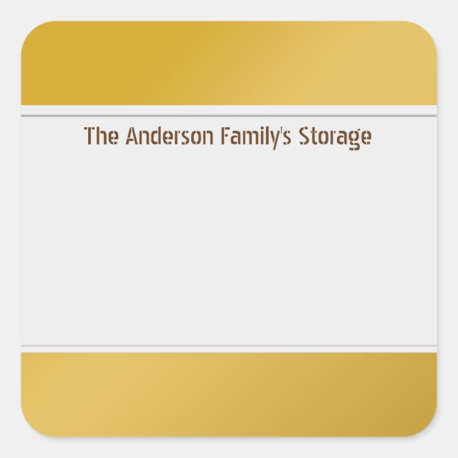 Organise Clean Labels One Colour Golden (Front)