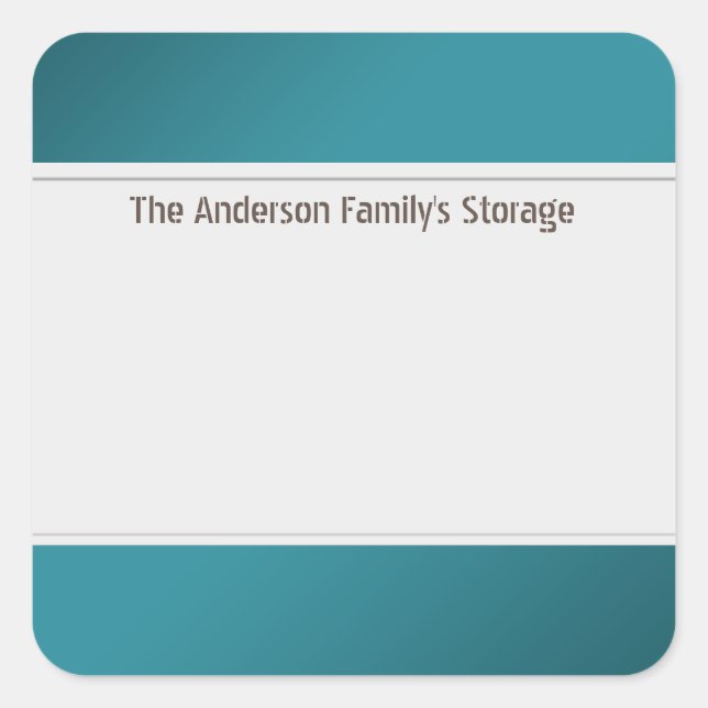 Organise Clean Labels One Colour Teal (Front)